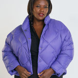 PUFFER JACKET WITH SCARF plus-size - AMOUR781