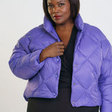 PUFFER JACKET WITH SCARF plus-size - AMOUR781