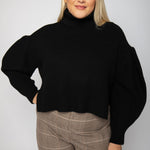 PUFF SLEEVE SWEATER plus-size - AMOUR781