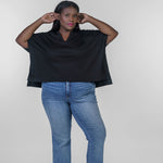 V-NECK ONE POCKET DOLMAN TEE plus-size - AMOUR781