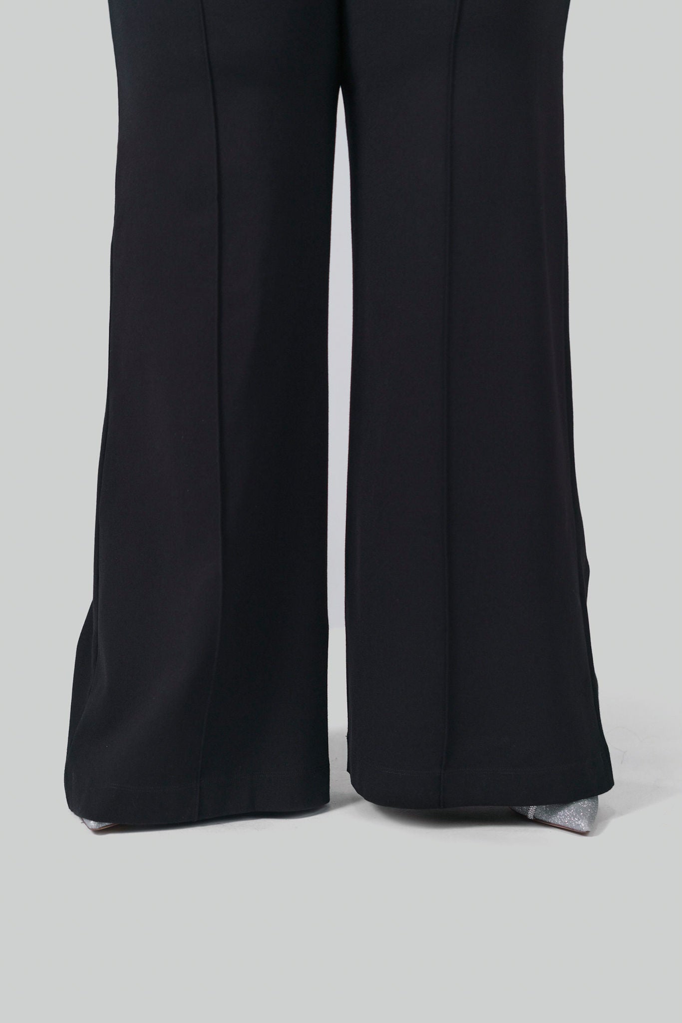 PONTE KNIT WIDE LEG PANT - AMOUR781