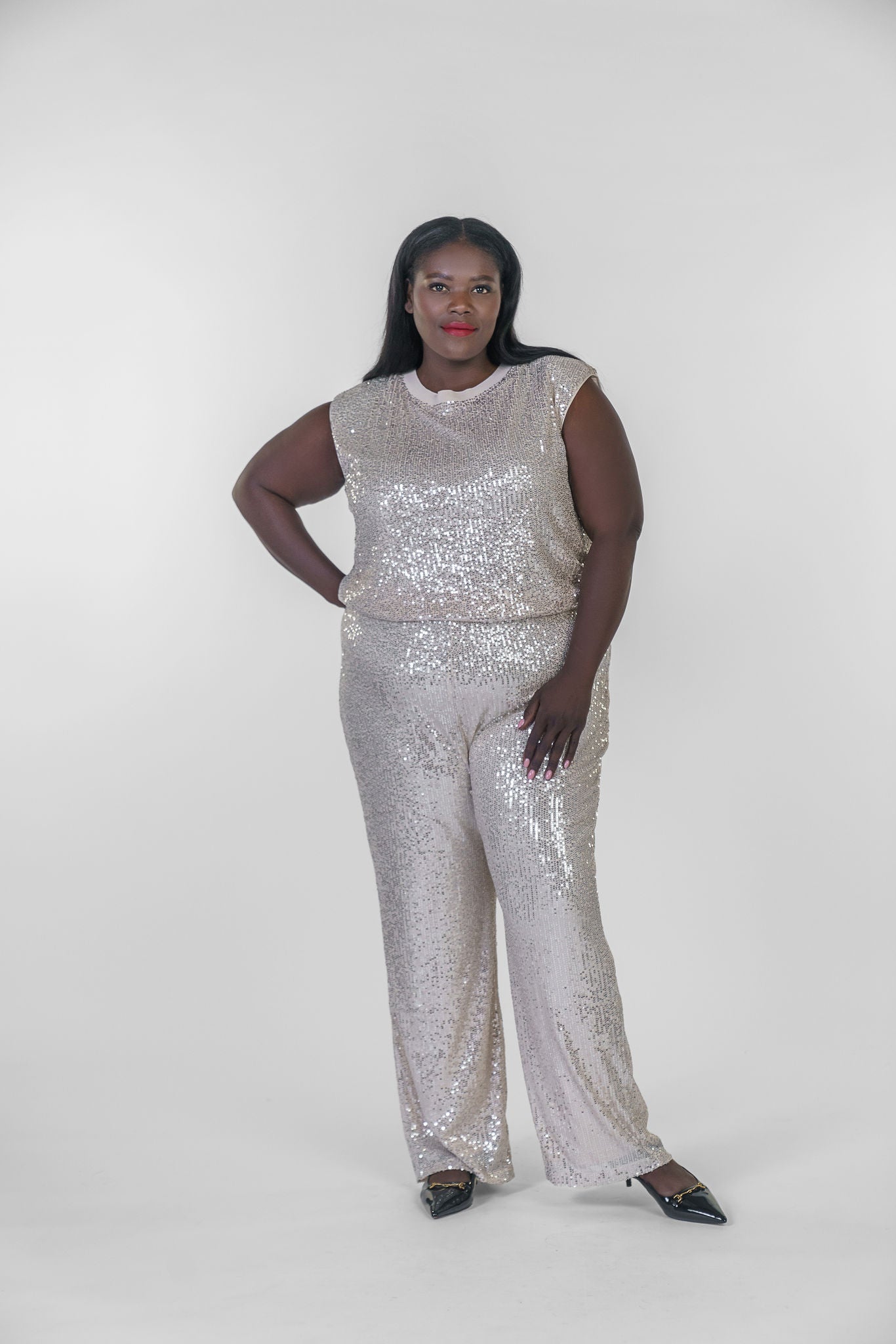 SEQUIN BUBBLE TANK plus-size - AMOUR781