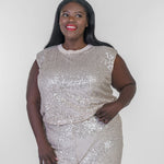 SEQUIN BUBBLE TANK plus-size - AMOUR781