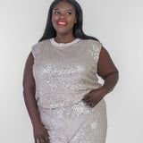 SEQUIN BUBBLE TANK plus-size - AMOUR781