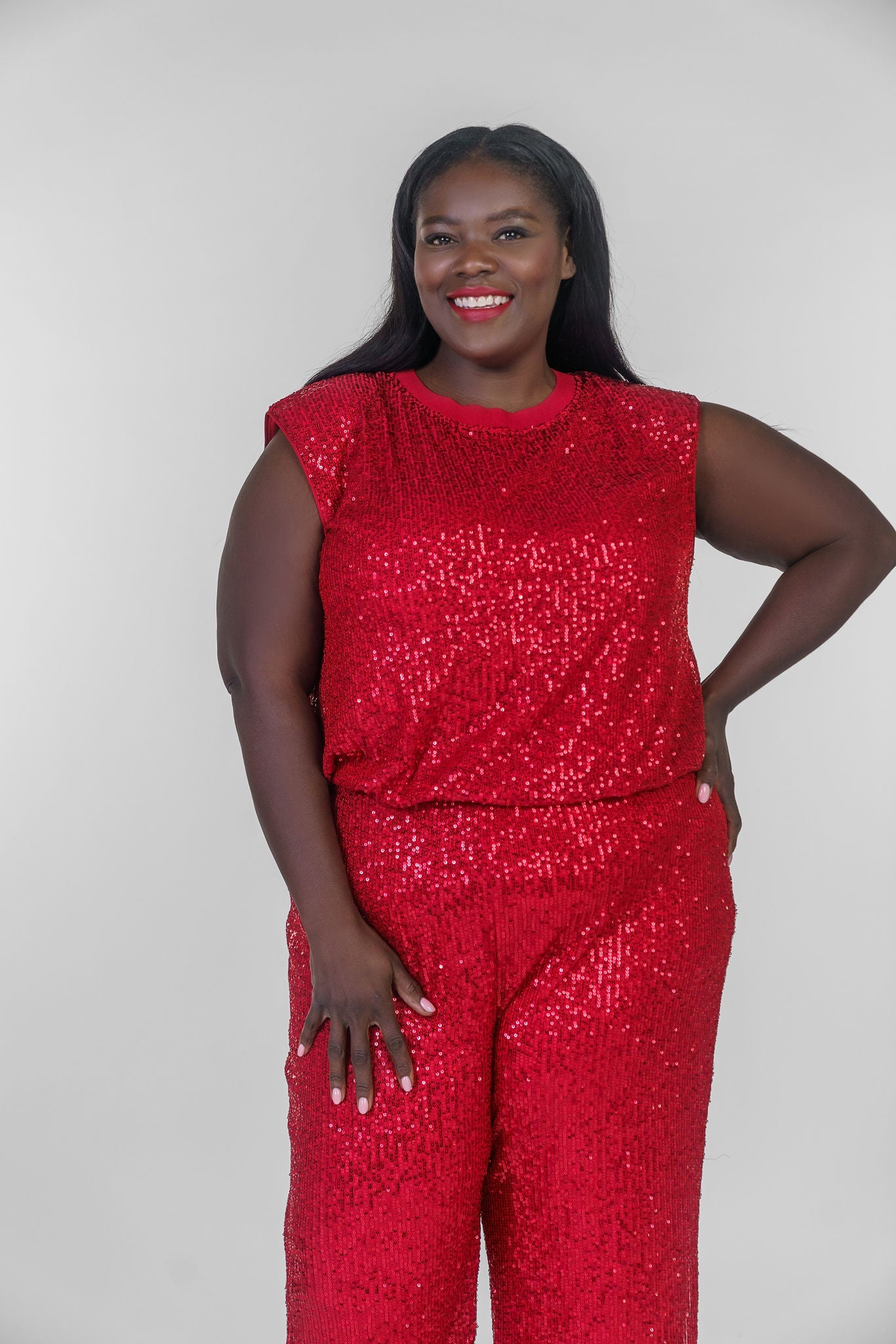 SEQUIN BUBBLE TANK plus-size - AMOUR781