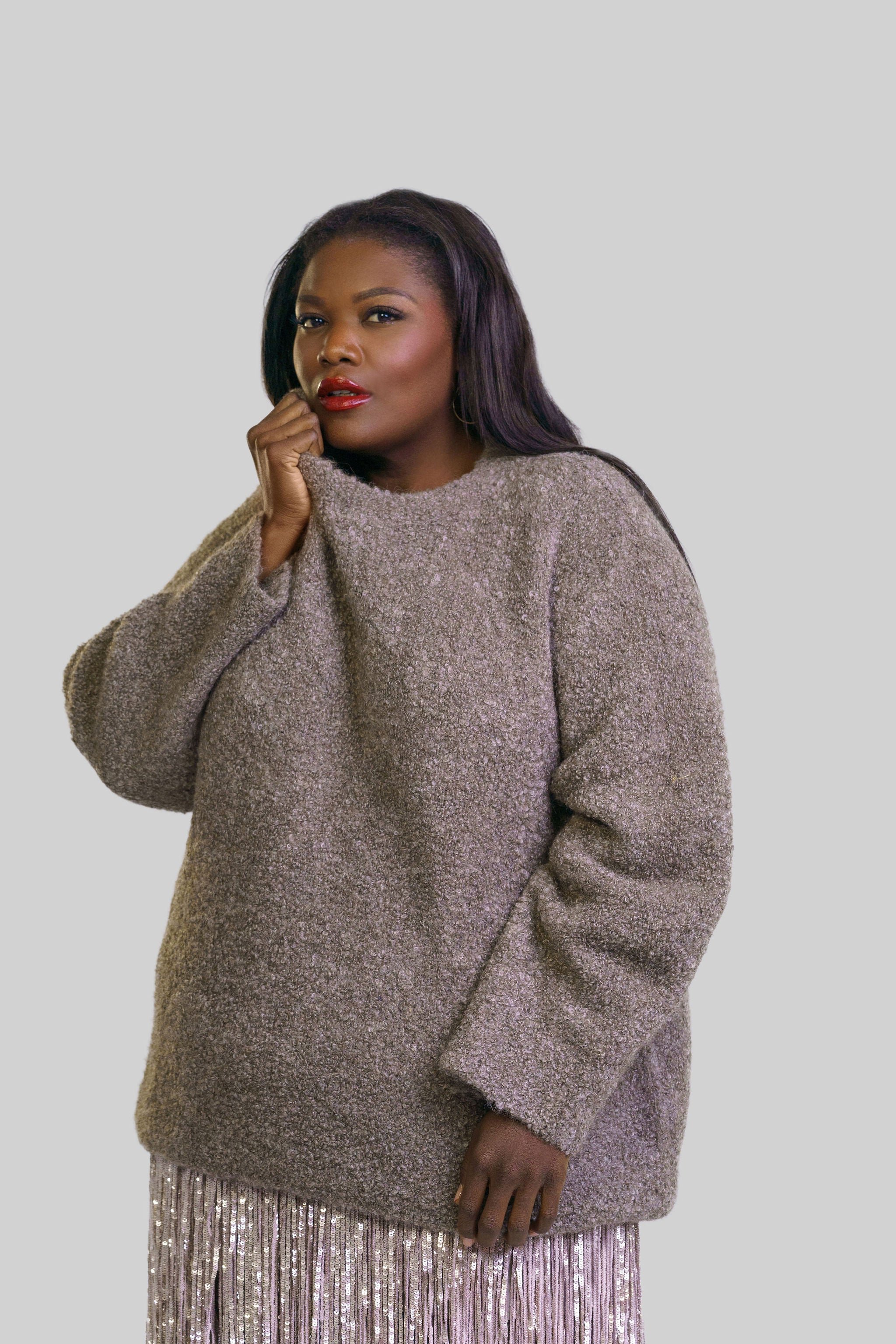 DUTTON KNIT SWEATER plus-size - AMOUR781