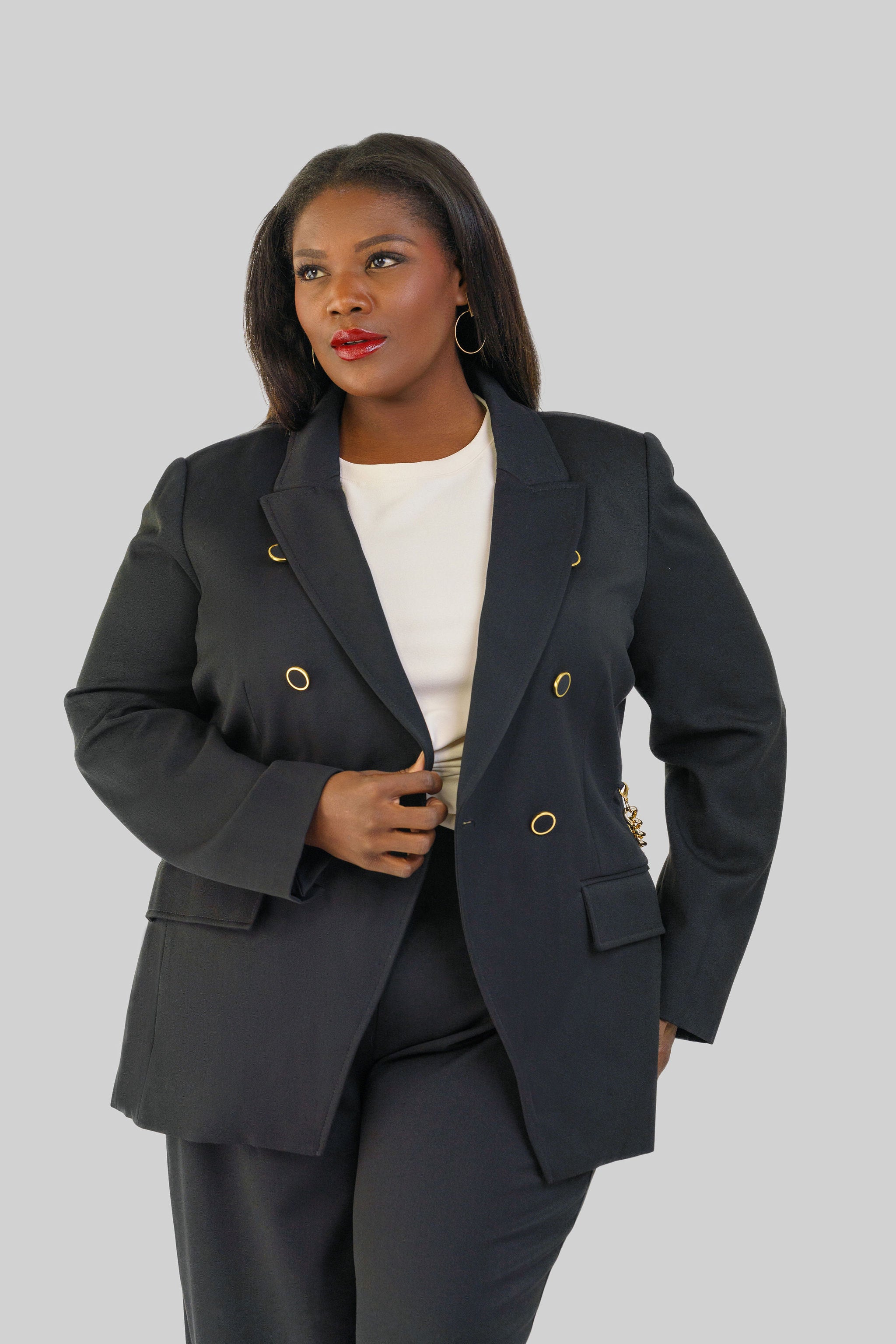MICHELLE JACKET WITH CHAIN plus-size - AMOUR781