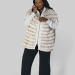 FAUX FUR VEST plus-size - AMOUR781