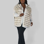 FAUX FUR VEST plus-size - AMOUR781