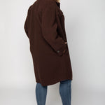 BRUSHED WOOL SHIRT COAT plus-size - AMOUR781