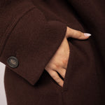 BRUSHED WOOL SHIRT COAT plus-size - AMOUR781