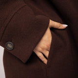 BRUSHED WOOL SHIRT COAT plus-size - AMOUR781