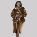 VELVET SHORT SLIP SKIRT plus-size - AMOUR781