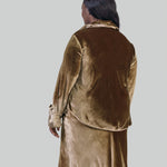 VELVET BIAS LONG-SLEEVE SHIRT plus-size - AMOUR781