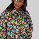 WILD PRIMROSE SLIM FITTED BLOUSE plus-size - AMOUR781
