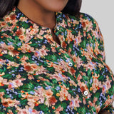 WILD PRIMROSE SLIM FITTED BLOUSE plus-size - AMOUR781
