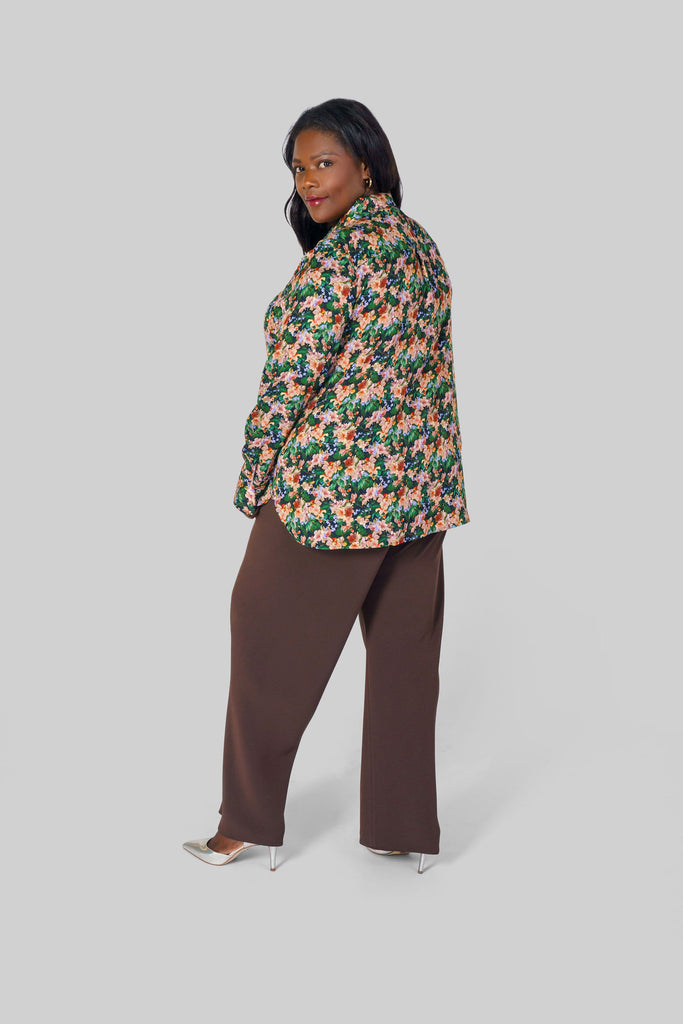 WILD PRIMROSE SLIM FITTED BLOUSE - AMOUR781