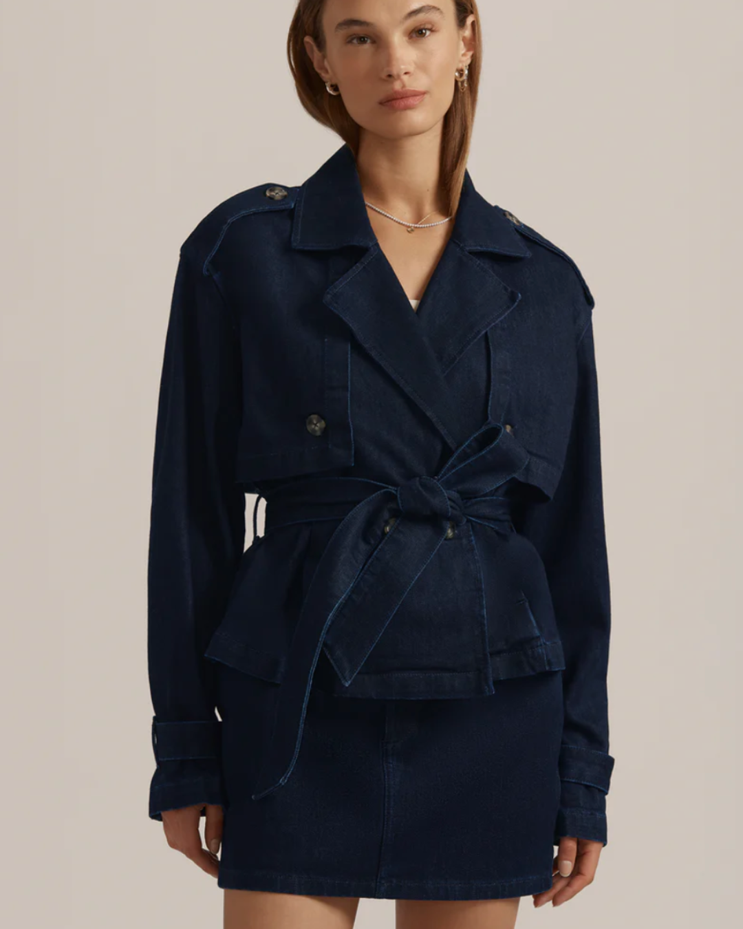 THE CROPPED CHARLES TRENCH plus-size - AMOUR781
