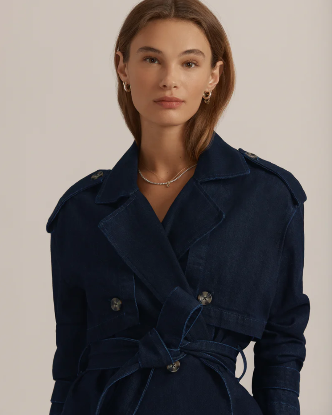 THE CROPPED CHARLES TRENCH plus-size - AMOUR781