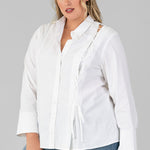 NAOMI LACE UP TOP plus-size - AMOUR781