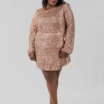 SEQUIN MINI DRESS plus-size - AMOUR781