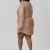 SEQUIN MINI DRESS plus-size - AMOUR781