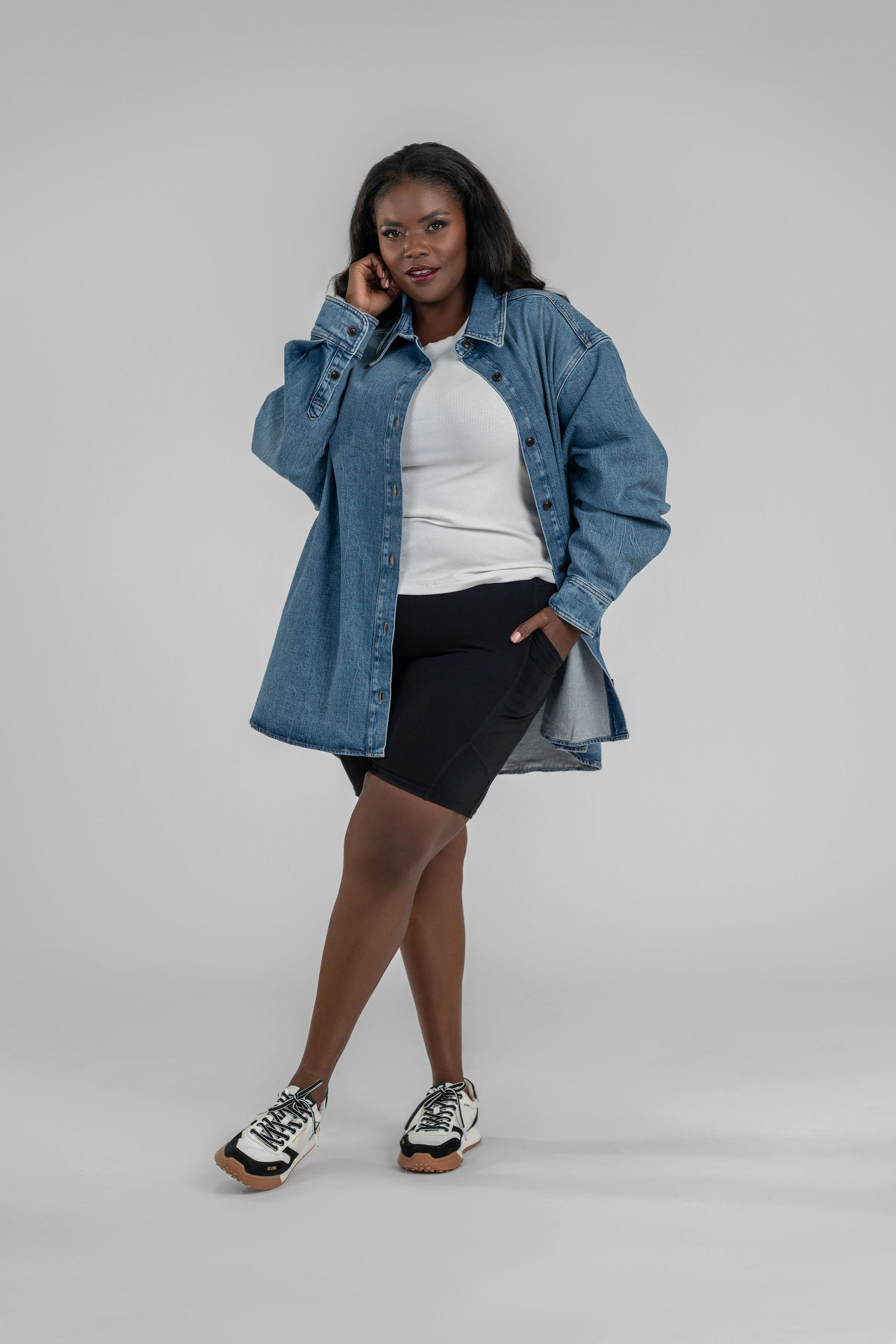 ESSENTIAL SWEETHEART BIKER SHORTS plus-size - AMOUR781