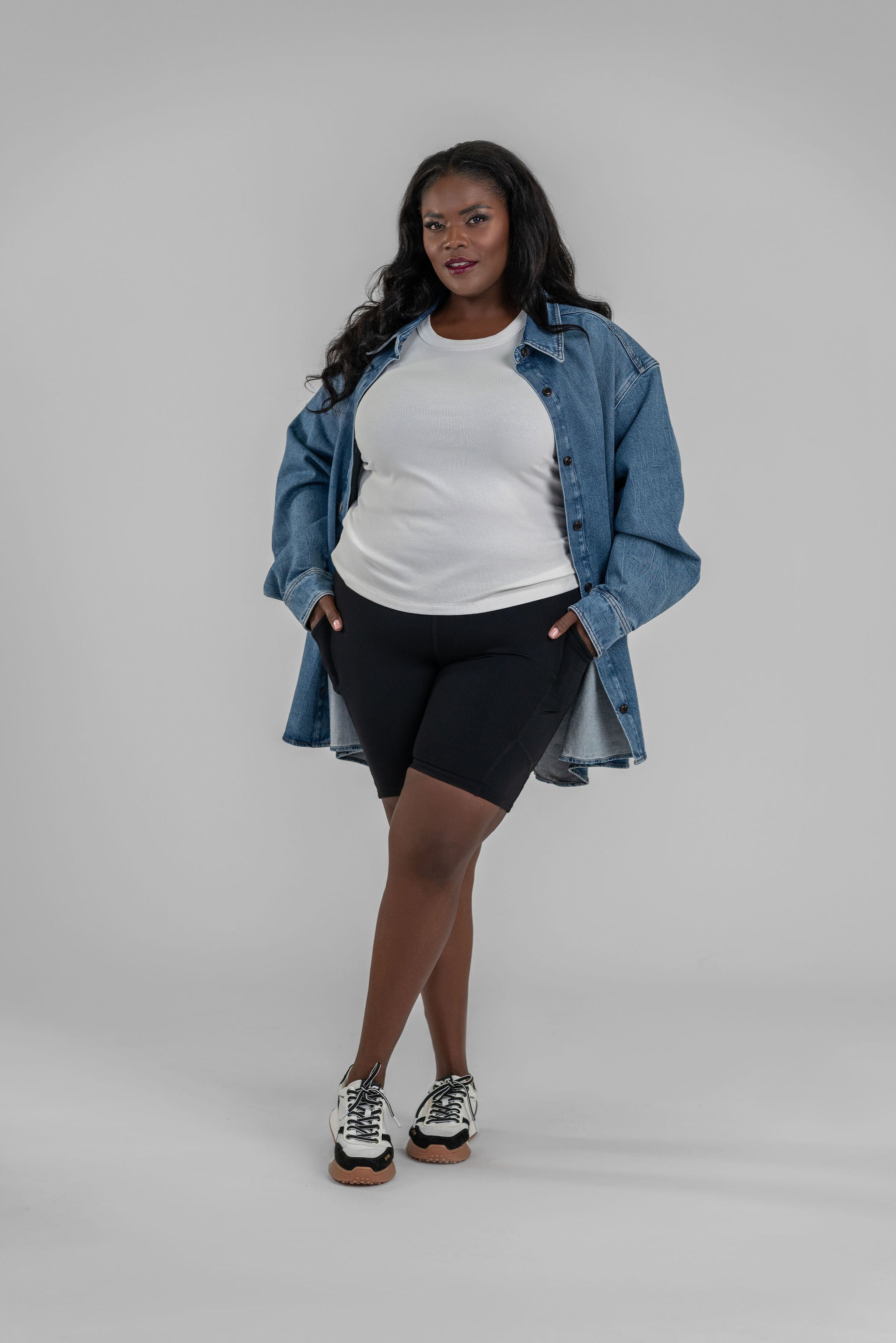 ESSENTIAL SWEETHEART BIKER SHORTS plus-size - AMOUR781