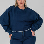 JEANIUS CROPPED SWEATSHIRT plus-size - AMOUR781