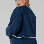 JEANIUS CROPPED SWEATSHIRT plus-size - AMOUR781