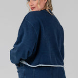 JEANIUS CROPPED SWEATSHIRT plus-size - AMOUR781