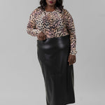 MESH CREWNECK BODYSUIT plus-size - AMOUR781