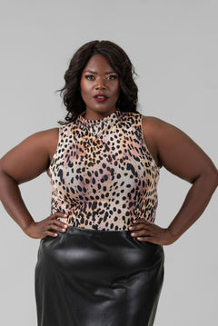 MESH FUNNEL TANK BODYSUIT plus-size - AMOUR781