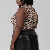 MESH FUNNEL TANK BODYSUIT plus-size - AMOUR781