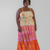 NARGIS SHIMMER SUNSET MAXI DRESS plus-size - AMOUR781