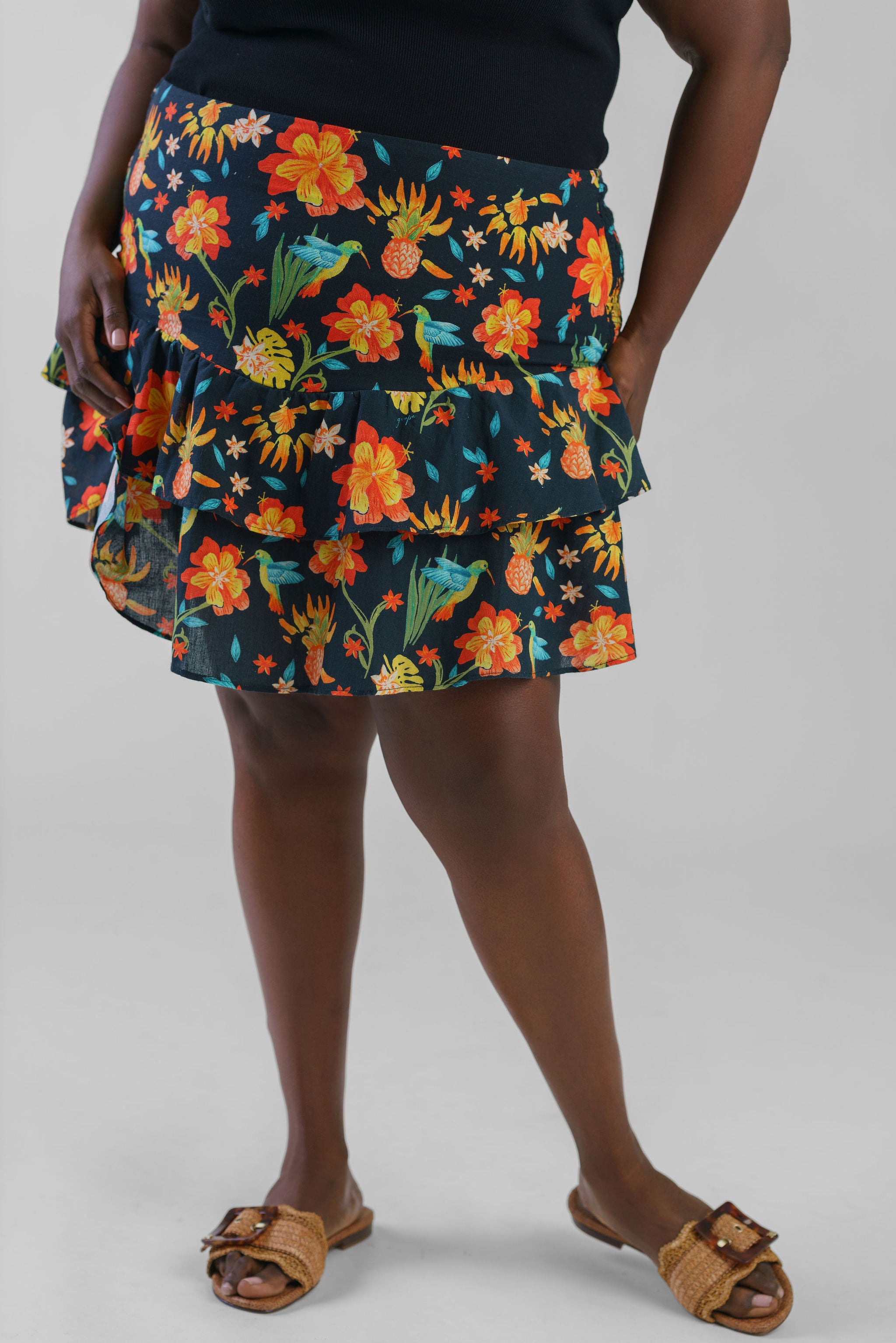 SITARA RUFFLED SKIRT plus-size - AMOUR781