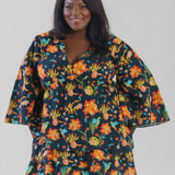 SITARA V NECK TOP plus-size - AMOUR781