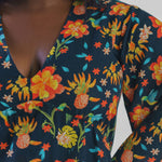 SITARA V NECK TOP plus-size - AMOUR781