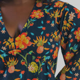 SITARA V NECK TOP plus-size - AMOUR781