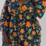 SITARA V NECK TOP plus-size - AMOUR781