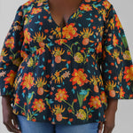 SITARA V NECK TOP plus-size - AMOUR781