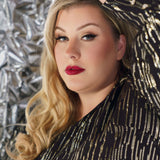 HAILEY LUREX STRIPE BLOUSE plus-size - AMOUR781