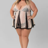 BLACK BABYDOLL SET plus-size - AMOUR781