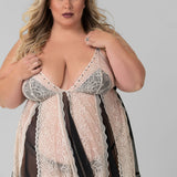 BLACK BABYDOLL SET plus-size - AMOUR781