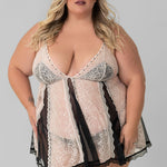 BLACK BABYDOLL SET plus-size - AMOUR781