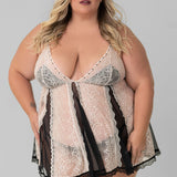 BLACK BABYDOLL SET plus-size - AMOUR781