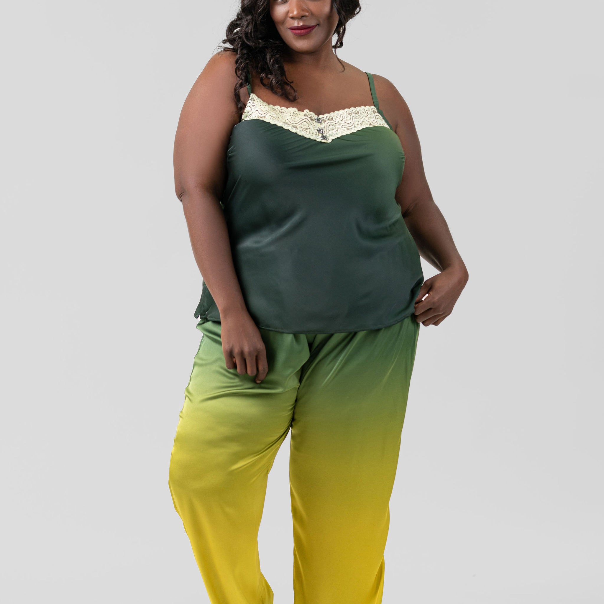 GREEN OMBRE PJ SET plus-size - AMOUR781