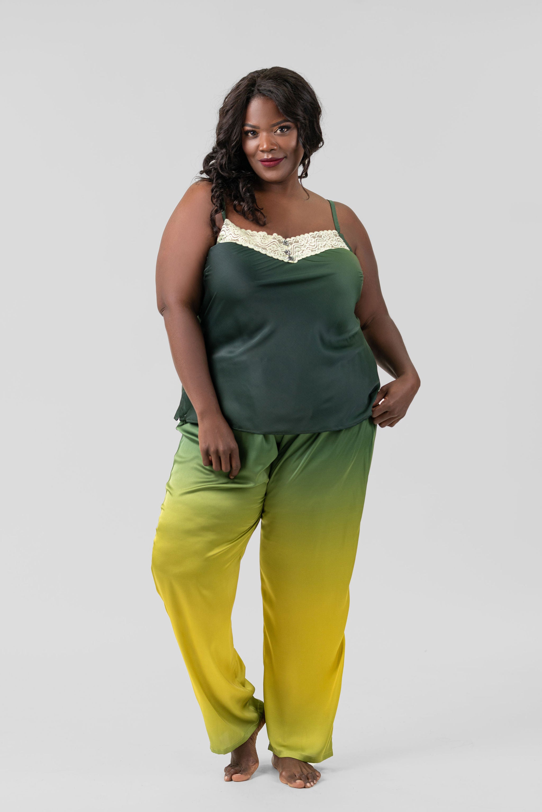 GREEN OMBRE PJ SET plus-size - AMOUR781