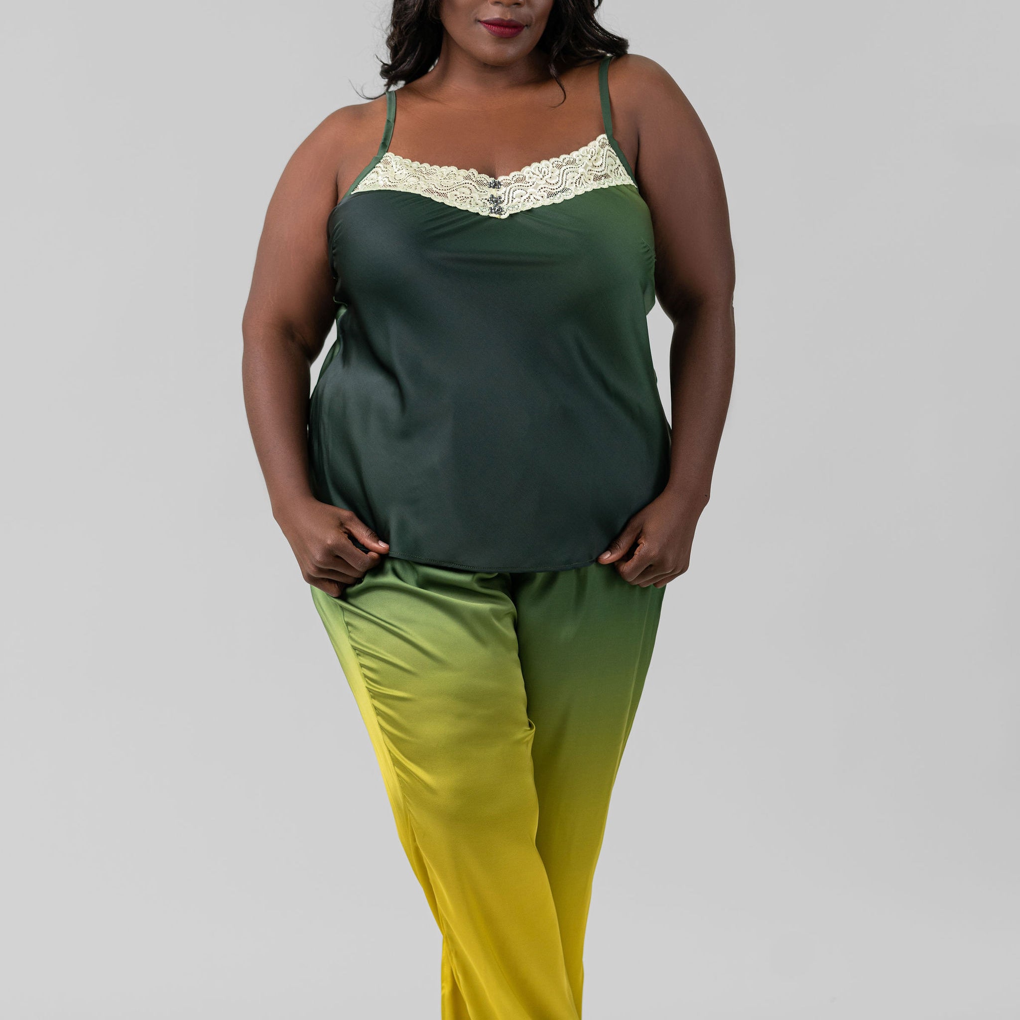 GREEN OMBRE PJ SET plus-size - AMOUR781