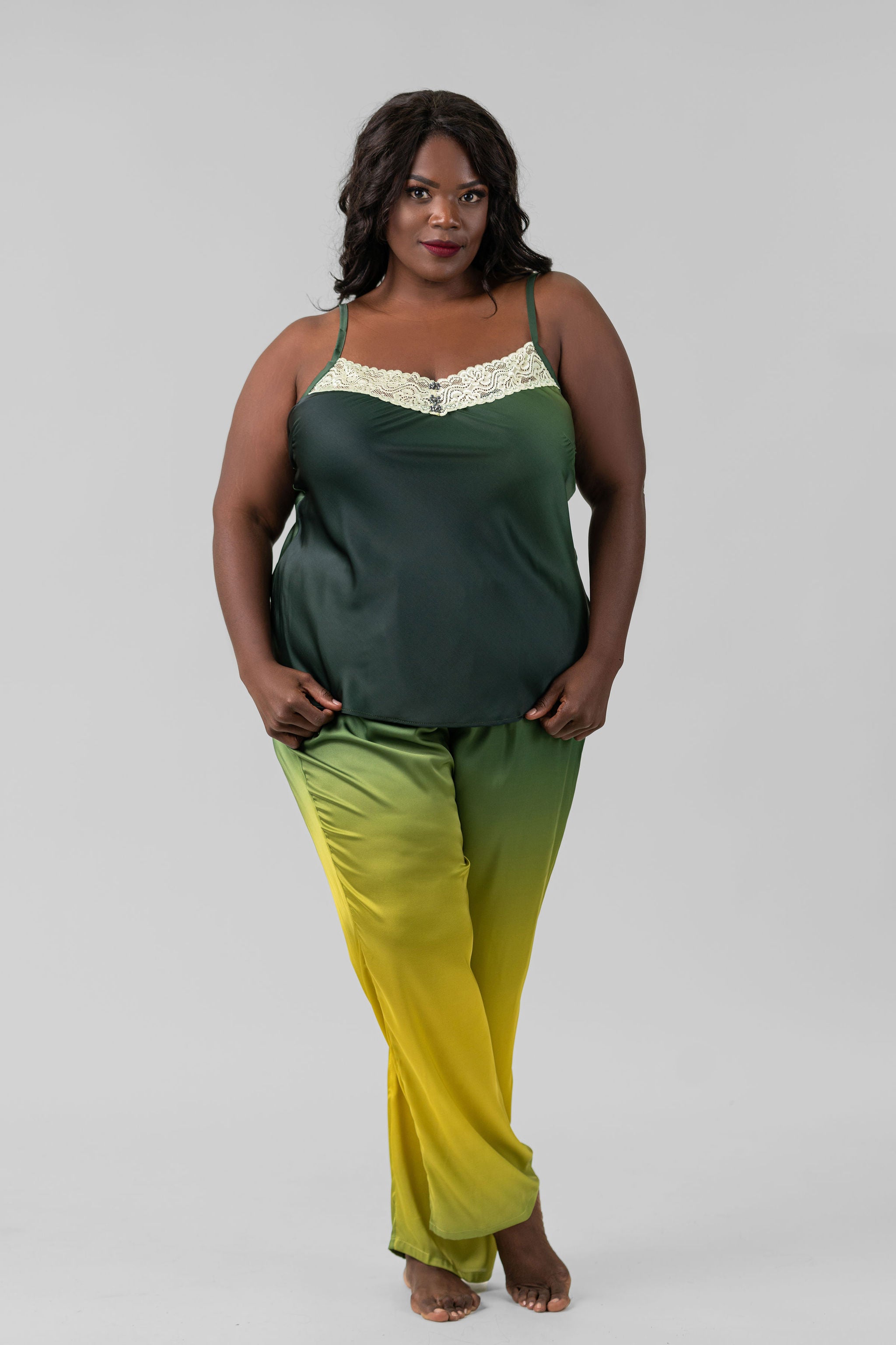 GREEN OMBRE PJ SET plus-size - AMOUR781